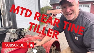 Trying Out A MTD rear tine tiller ￼ [upl. by Eneirda]