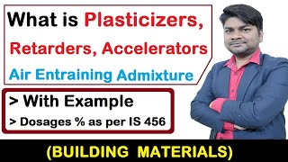 What are Accelerator Plasticizers Retarders and Air Entraining Admixture for Concrete [upl. by Pellegrini]