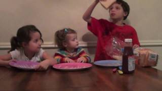 Hayley Learns How to Make a Peanut Butter and Jelly SandwichCooking with a Two Year Old Wk 3 [upl. by Alansen]