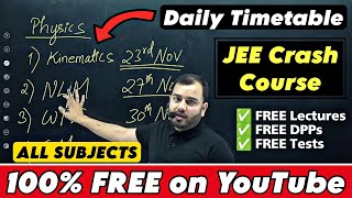 50 Days JEE CHALLENGE  Complete JEE Crash Course FREE  MANZIL Batch on PWJEEWallah [upl. by Eniaj]