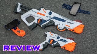 REVIEW Nerf Laser Ops Pro Deltaburst amp Alphapoint  LASER TAG by NERF [upl. by Zavala654]