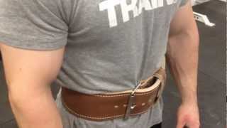 Schwarzeneggercom  Deadlift 101  How to Brace Using a Belt [upl. by Tillinger]