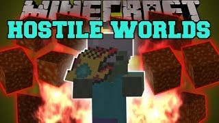 Minecraft HOSTILE WORLDS MOD METEORS EVIL DIMENSION EPIC PARTICLE EFFECTS Mod Showcase [upl. by Helbonnas]