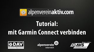 alpenvereinaktiv Tutorial Garmin Connect Profil mit alpenvereinaktiv verbinden [upl. by Arah]