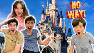 WE WON A TRIP TO DISNEYLAND Pranking the Kids for April Fools  Plus GIVEAWAY WINNER ANNOUNCEMENT [upl. by Vaish187]