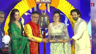 SABARMATI  Vikrant Massey Riddhi Dogra And Raashi Khanna At NSE For The Promotion [upl. by Enilram]