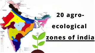 20 agroecological zones of india [upl. by Laet]