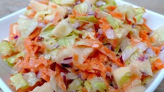 Ensalada en 10 minutos con lechuga y manzana ¡Te encantará ❤️✨😋 [upl. by Arenat226]