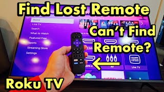 Roku TV How to Find Remote if Lost [upl. by Gwenette700]