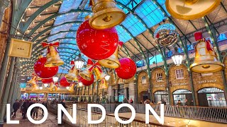 2024 London Walk at Christmas 🇬🇧 COVENT GARDEN 🎄 Seven Dials  Central London Walking Tour [upl. by Salokkin]