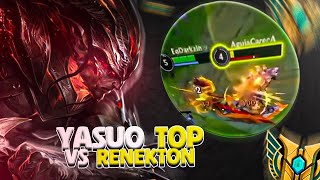 GAMEPLAY EXPLICATIVA YASUO ESTOMPANDO RENEKTON TOP NO HIGH ELO DO LoL WILD RIFT [upl. by Neyr]