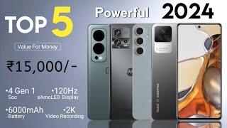 Top 5 Mobile Phones Under 15000 in February 2024  5G  6000mAh 120Hz 2K  Phone Under 15000 [upl. by Kappel]