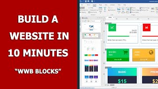 WYSIWYG Web Builder Build a website in 10 minutes  How to use quotBlocksquot English CC [upl. by Draw]