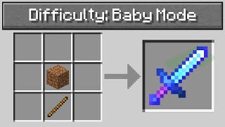 Minecraft but its quotBABY MODEquot DIFFICULTY [upl. by Tenaej]