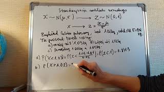 Statystyka 43 Standaryzacja rozkładu normalnego [upl. by Calabrese]