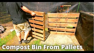 DIFY How to Build a Compost Bin out of Pallets  DIY [upl. by Aeet]