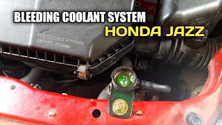 How to bleed coolant system honda jazz  Bleeding coolant  Radiant cooling [upl. by Anoel]