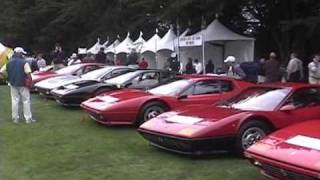 Row of Ferrari Boxers 512BBi lined up at show [upl. by Rovert]