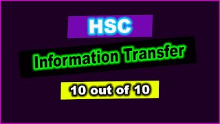 HSC Information Transfer  HSC Question no 2 Information Transfer  Information transfer HSC [upl. by Sauer676]