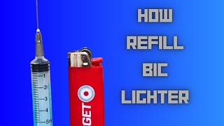 how to refill a Bic lighter very easy [upl. by Anaihk]