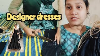 designer dresses stitching 🥰 ll lovely dress design ll prabhamahilanevlog [upl. by Eldon]