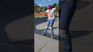 Emelias first tries at skate claps for airs elleseven movementcoach 4thward shorts 2024 skate [upl. by Yeliab932]