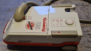 Rowenta RS 320 electronic 1100W 1990 vintage canister vacuum cleaner [upl. by Eaned249]