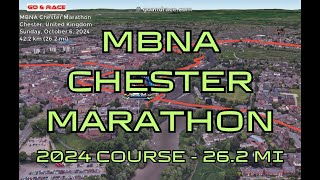 MBNA Chester Marathon 2024 fly over the marathon course [upl. by Haissem]