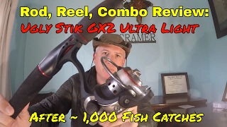 Rod Reel Combo Review Ugly Stik GX2 Ultra Light after  1000 Fish Catches [upl. by Lledyr]