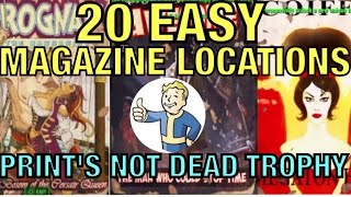 Fallout 4  20 Magazine Locations  Prints Not Dead Trophy [upl. by Salohcin]