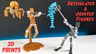 Articulated and Jointed Figures 3D Prints [upl. by Wallinga]