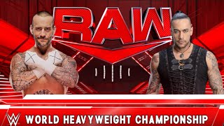 WWE RAW LIVE FULL MATCH  Cm Punk VS Damian Priest [upl. by Ardnnaed]