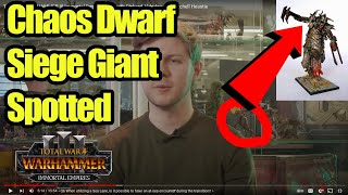 Chaos Siege Giant Spotted In CA Video Chaos Dwarf Giant  Immortal Empires  Total War Warhammer 3 [upl. by Vadnee]