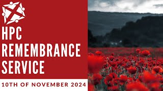 HPC Live Stream  Remembrance Sunday Service [upl. by Sosthenna]