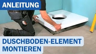 Montage eines DuschbodenElements für bodengleiche Duschen [upl. by Hanako]