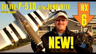 Eflite  P51D June Nite amp NX6 Transmitter  Unbox Build Radio Setup amp Flights [upl. by Lukash]