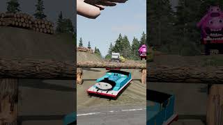 Strange Cars Crossing LOG TRAP amp HAND SLAP  BeamNGDrive [upl. by Riannon]