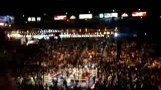 Hatton v Mayweather  Fans Boo National Anthem [upl. by Snashall]