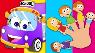 Wheels on the bus  Finger Family  Hickory Dickory  Nursery Rhymes [upl. by Pius]