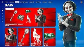 FORTNITE  FORTNITEMARES PLUS BRAND NEW SAW BILLY BUNDLE  ITEM SHOP 10824 [upl. by Amii]