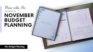 Plan With Me November Budget Planning [upl. by April574]