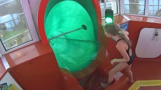 Green CyCloon Water Slide at Tikibad Duinrell [upl. by Ethelinda747]