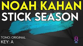 Noah Kahan  Stick Season  Karaoke Instrumental [upl. by Ahsenwahs863]