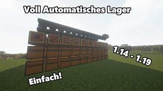 EINFACHES Automatisches Lagersystem Java  Bedrock 119 Tutorial  Deutsch [upl. by Mulderig]