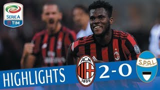 Milan  Spal  20  Highlights  Giornata 5  Serie A TIM 201718 [upl. by Adila]