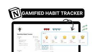 How to Gamify Habit in Notion  Notion Gamified Habit Tracker [upl. by Eniale]