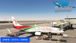 GMMN Mohammed V International Airport  DTTA Tunis–Carthage International B738 [upl. by Gitt]