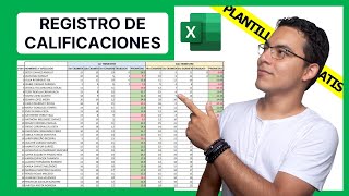 Cómo hacer un Registro de Calificaciones en Excel paso a paso [upl. by Eenahpets]