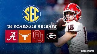 2024 SEC SCHEDULE RELEASED Analysis and Reactions as Alabama clashes with Oklahoma  CBS Sports [upl. by Aniara]