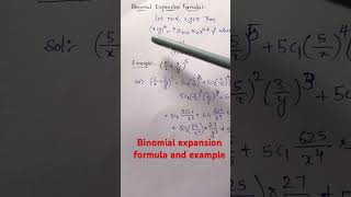 Binomial expansion formula and example inter first year maths binomial theorem concept [upl. by Glynn]